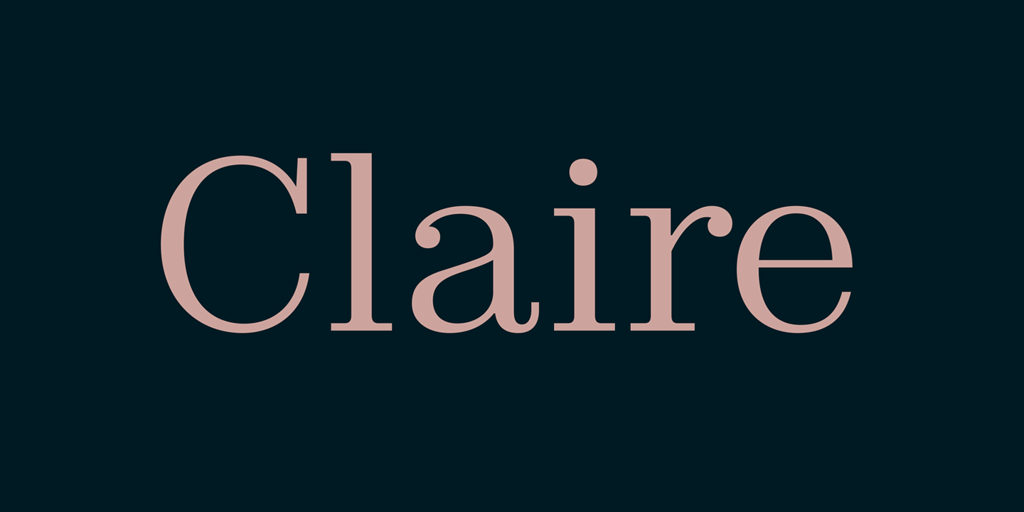 Beispiel einer Claire-Schriftart